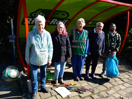 Calderdale Councillor Israr Ahmed comes to a station working party